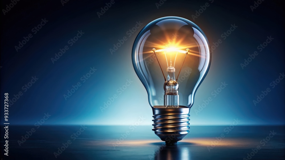 Poster creative light bulb representing ideas and concepts, innovation, creativity, brainstorming, illumina