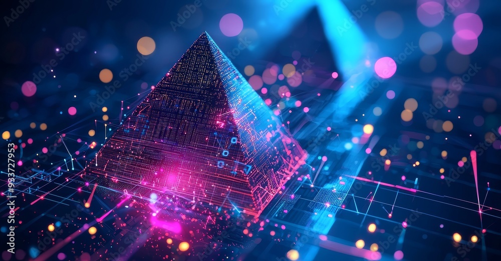 Aufkleber CG data analysis hud technology reports futuristic data search reports 3D modeling