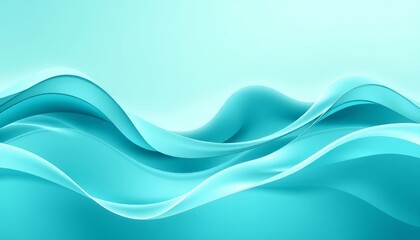 Obraz premium Flowing Organic Shapes in Teal and Turquoise