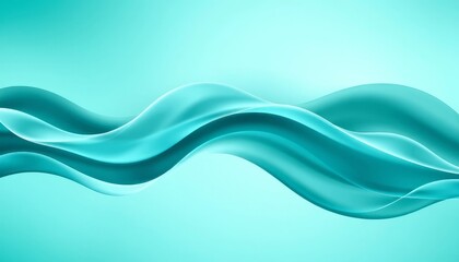 Fototapeta premium Flowing Organic Shapes in Teal and Turquoise