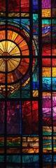 Fototapeta premium stained glass concept design