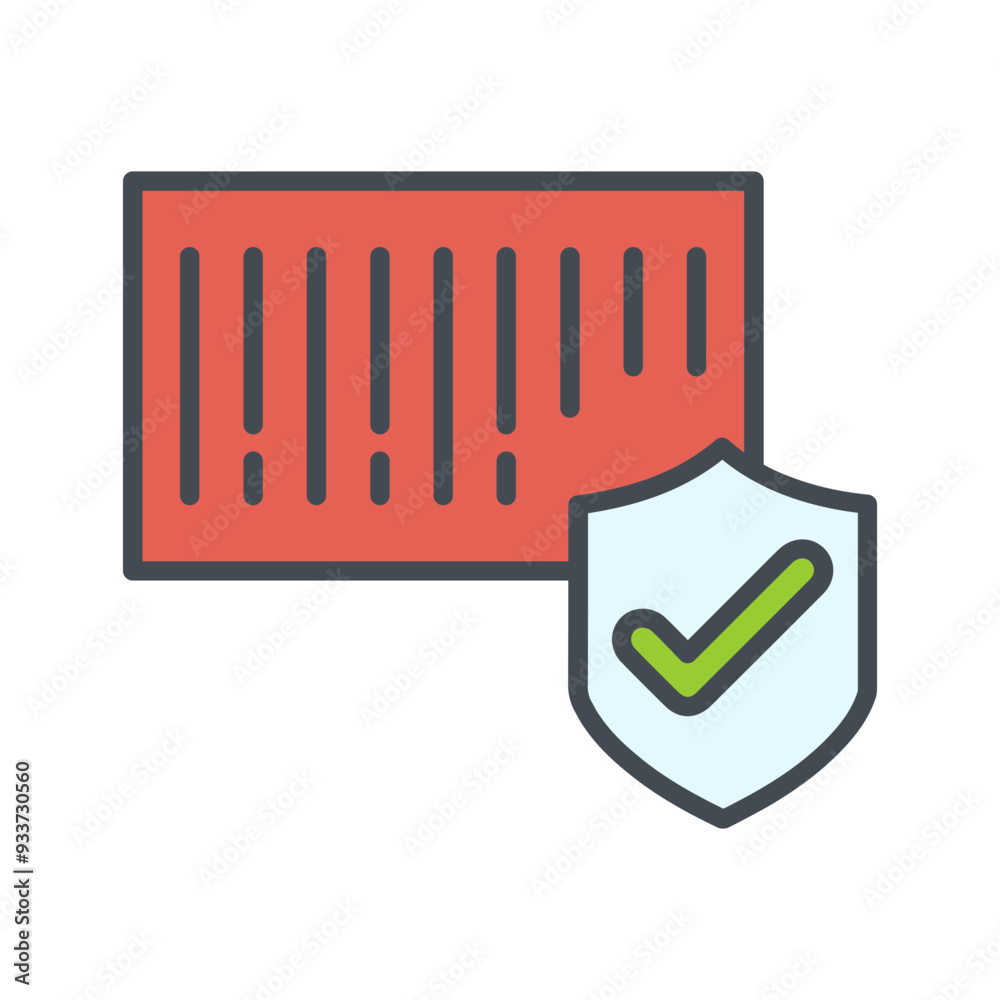 Poster barcode access vector icon