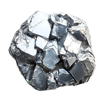Photography of Shimmering Zinc Mineral Crystal Isolated on Plain White background transparent png 