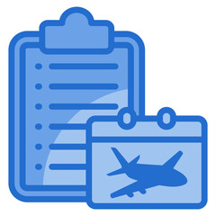 Travel Itinerary Icon For Design Element