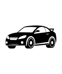 Fototapeta premium car icon silhouette vector illustration
