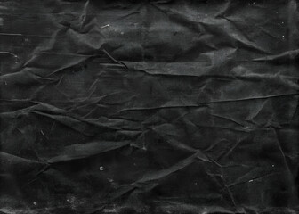 Fototapeta premium Black crumpled paper texture background