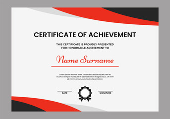 Obraz premium Certificate of achievement template design