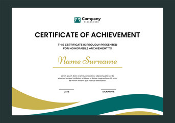 Certificate of achievement template design