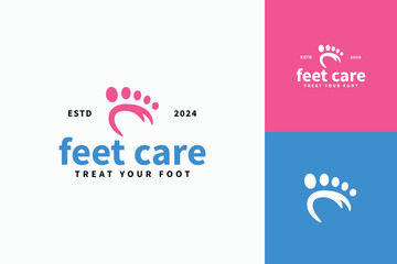 creative modern feet care icon logo design vector inspiration with colorful, elegant and playful styles. silhouette toe, feet, foot, footprint symbol logo design template isolated on white background