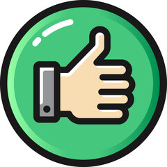 Thumbs Up Green Circle Icon