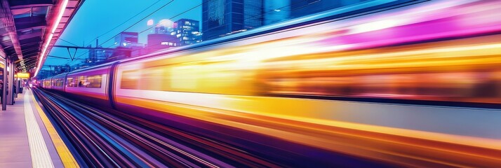 Motion blurred colorful transportation photograph