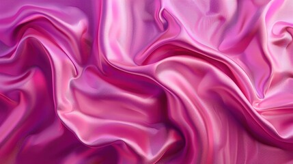Obraz premium Luxurious pink silk fabric background with smooth, flowing texture and elegant waves. Perfect for fashion, design, and textile projects.