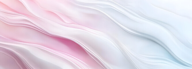 Obraz premium Light gray background with white wavy lines, gradient color in shades of light blue and pink, soft and dreamy atmosphere, light and airy feeling, clean background