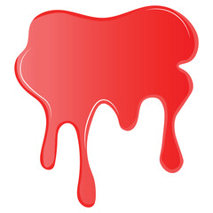 Strawberry Splash with Cartoon Style. Isolated on White Background. Vector Illustration Design