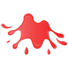 Strawberry Splash with Cartoon Style. Isolated on White Background. Vector Illustration Design