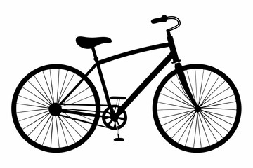 A Vintage bicycle silhouette vector illustration