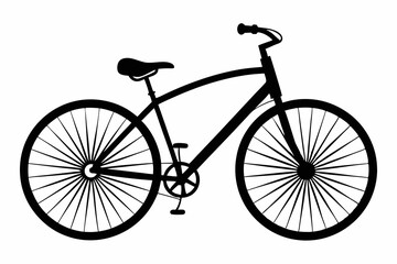 A Vintage bicycle silhouette vector illustration