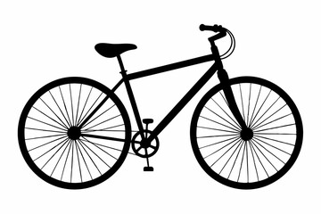 A Vintage bicycle silhouette vector illustration