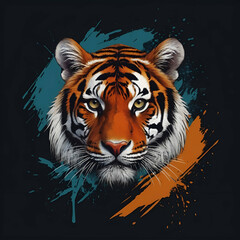 tiger head vector illustration