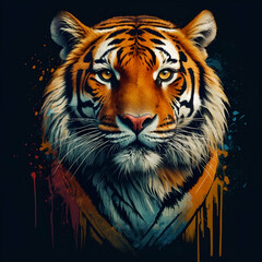 tiger head vector