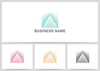 Thin To Thick Lines Parallel Triangle Arrow Logo Design