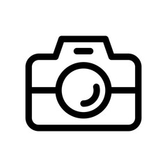 Camera Icon Line Design Style Vector Illustrations