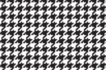 Houndstooth Pepita seamless pattern. Repeating Pepito texture. Black houndstooth on a white background. Repeated abstract argyles for design BW prints. Repeated houndstooth plaids and dogtooth.