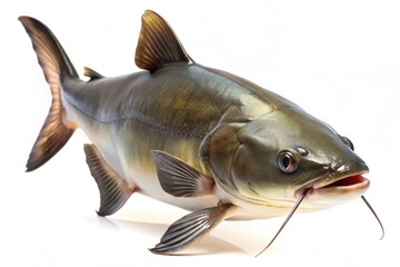 Fototapeta premium Mekong Giant Catfish (Pangasianodon gigas) isolated on white