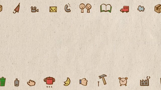 Doodle illustration border (6 seconds loop)