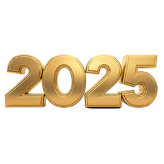 Happy New Year 2025 - Isolated. png isolated background. transparent background