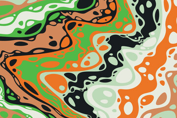 Abstract psychedelic groovy background. Vector.