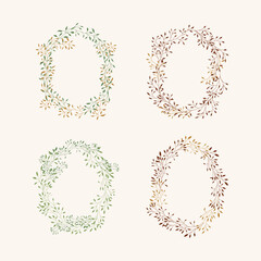 wreath leaf wedding collection invitation ornament