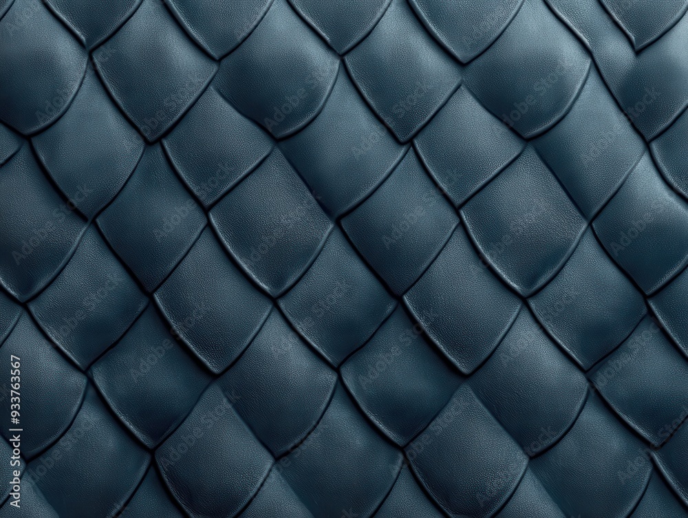 Poster High-resolution close-up of a dark blue textured pattern resembling reptile scales, perfect for backgrounds and design projects.