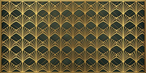 Art deco background featuring a leaf pattern framing, framing, retro, golden, vintage, glossy, shiny, texture, geometric, luxury, artistic, backdrop, 1930s, classic, decorative, Gatsby