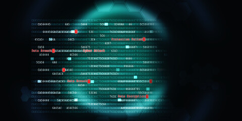 Fototapeta premium 2d illustration Abstract futuristic electronic circuit technology background 