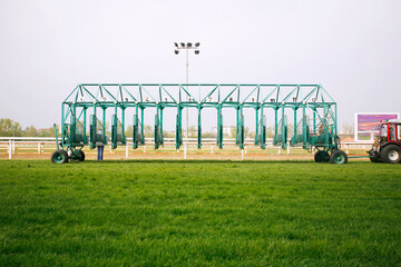 Naklejka premium Outdoor sport racecourse competition equipment