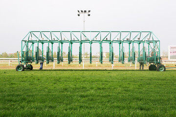 Naklejka premium Outdoor sport racecourse competition equipment