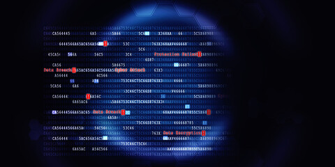 2d illustration Abstract futuristic electronic circuit technology background
