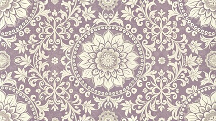 Soft, muted purple hues intertwine with creamy whites in a delicate, intricate pattern, evoking a sense of understated elegance and refined sophistication.