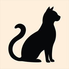 Cat silhouette vector illustration