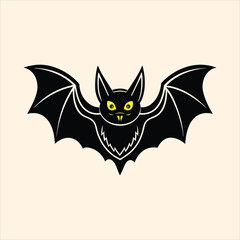 Halloween bat silhouette vector illustration