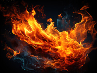 Fototapeta premium Unbelievable Abstract colorful smoke in motion. Smoke, Cloud of cold fog in black background
