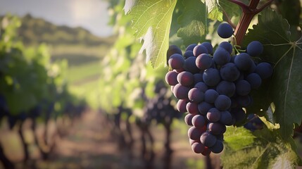 Fototapeta premium Managing a Vineyard: From Planting to Harvesting Grapes