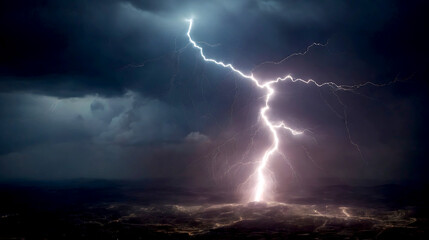 Dark Background with a Brilliant Flash of Lightning: Capturing the Intensity and Drama of a Stormy Night for Striking Visual Appeal.