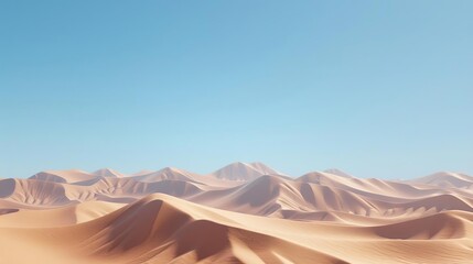 Fototapeta premium Desert Landscape 3D Illustration