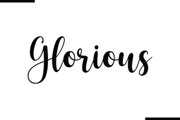 Glorious Modern Black Text Typography