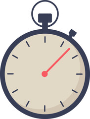 A simple illustration of a stopwatch, indicating time tracking or measurement.
