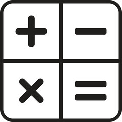 Obraz premium Calculator vector icon on white background. Line style, Vector icon