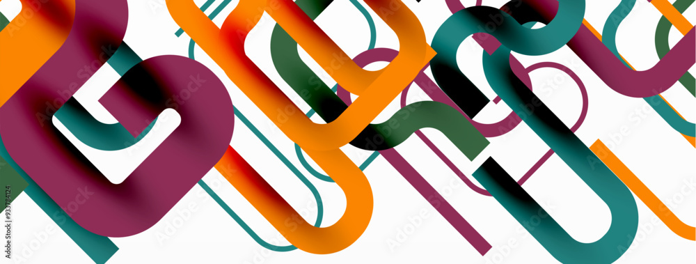 Poster Wave lines minimal abstract background