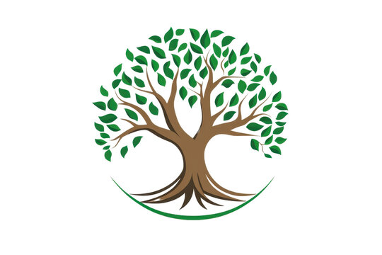 recommend clip art: An illustrated tree with green leaves and brown branches, symbolizing nature, growth, and sustainability. Suitable for various design projects.